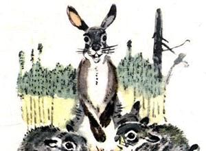 A tale about a brave hare - long ears, slanting eyes, short tail