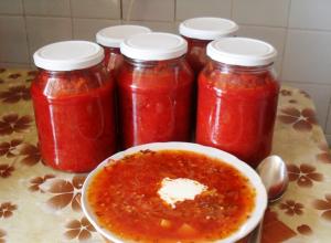 Dressing for borscht for the winter - three recipes